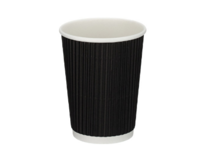 Black Ripple Coffee Cups
