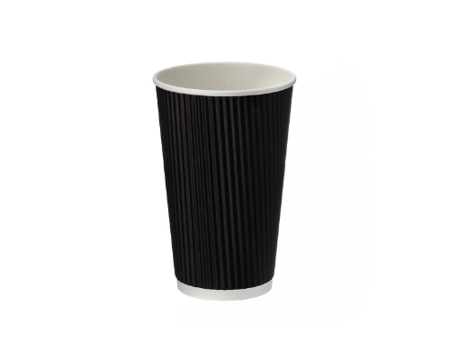 Black Ripple Coffee Cups