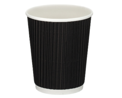 Black Ripple Coffee Cups