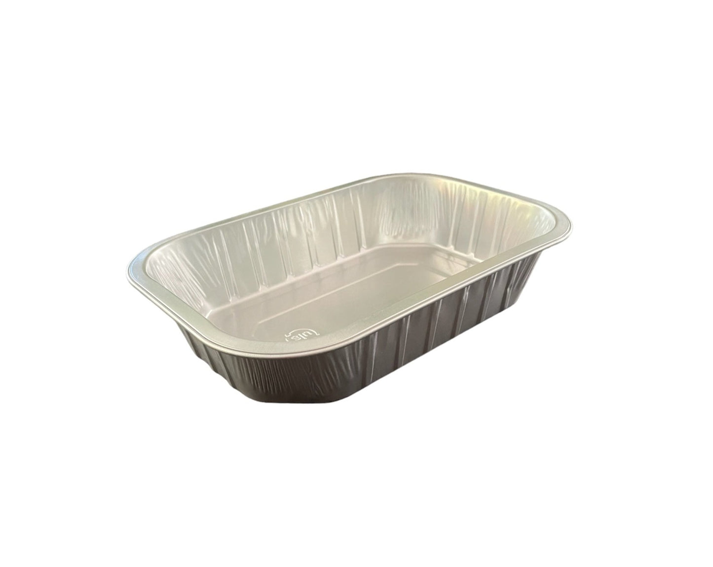 220x150x44mm Aluminium Smoothwall Foil, oven- and microwave-safe, 100% recyclable and heat-resistant, smooth rim for secure lidding, rigid construction for durability.