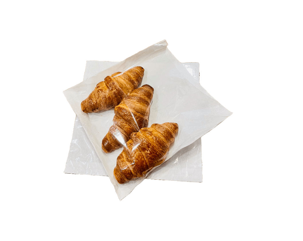 White film fronted paper bags – recyclable bakery bags with clear window for product display