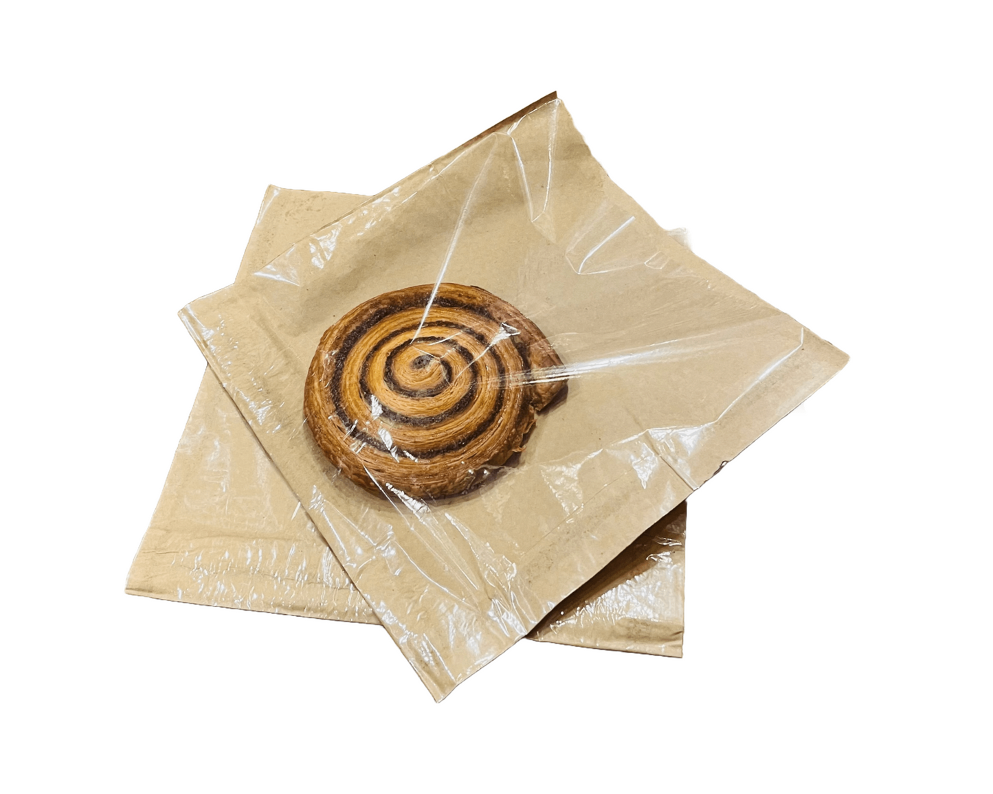 Kraft film fronted paper bags – recyclable bakery bags with clear window for product display