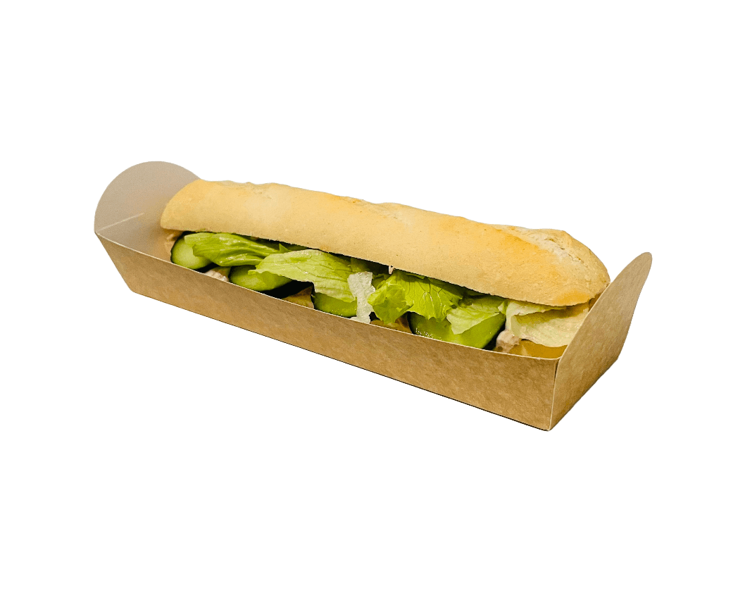 10" Kraft Baguette Tray (500/case)