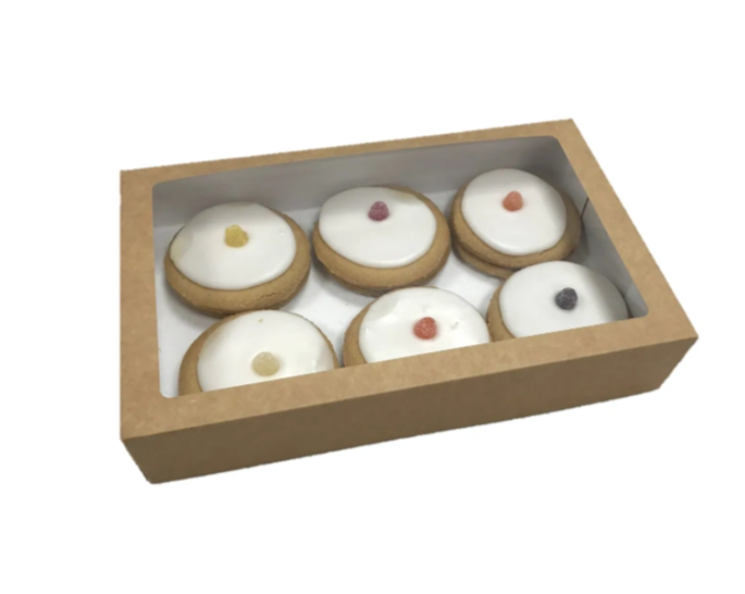 Large kraft window box (322x200x60mm) – eco-friendly, recyclable bakery packaging for cakes and treats