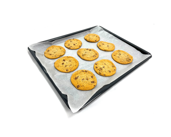 White silicone multi-bake baking paper for sustainable baking