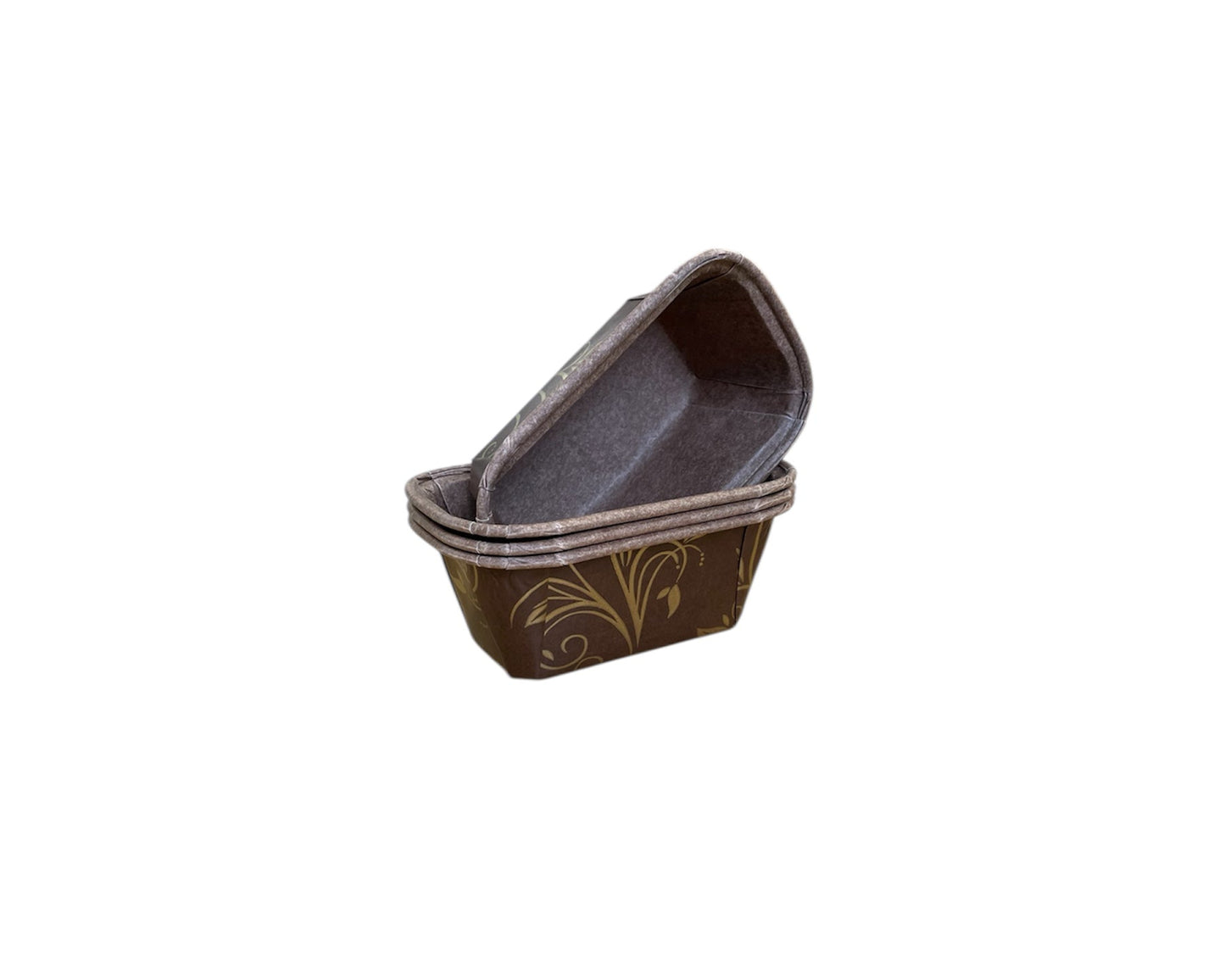 80x40x40mm Brown & Gold Mini Bake-In Loaf Moulds – 600/Case