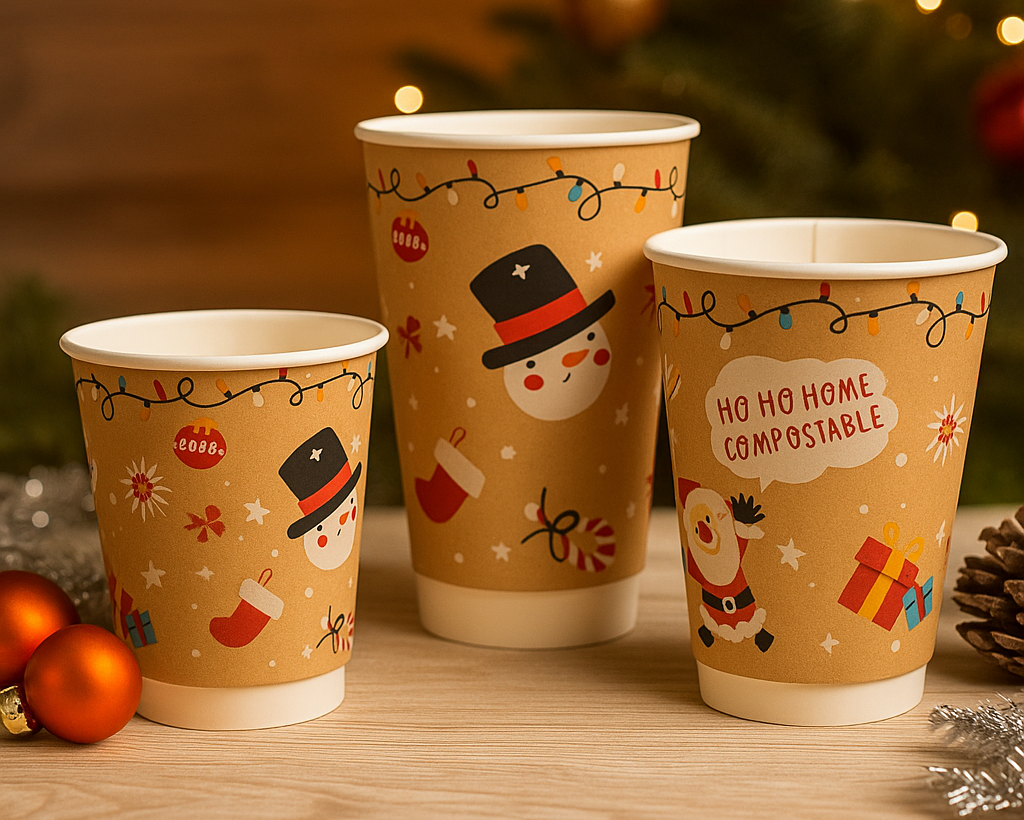 Compostable Christmas Cups
