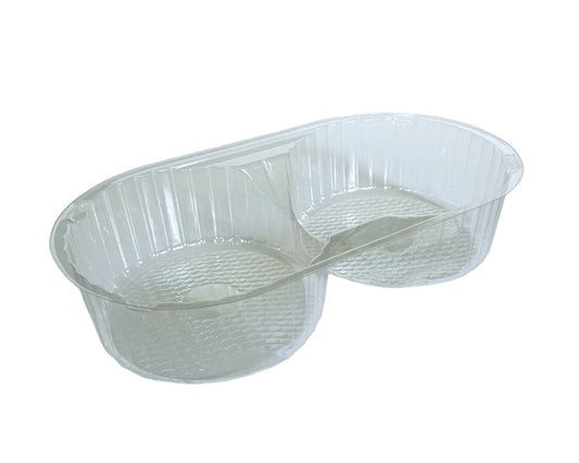 Two Round Pie Cavity Tray - 215x115x45mm (780 per case)