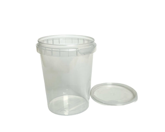 520ml clear tamper evident tamper proof plastic pot for soups and meals