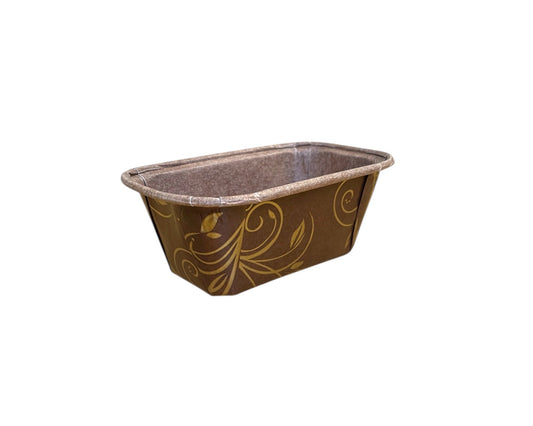 80x40x40mm Brown & Gold Mini Bake-In Loaf Moulds – 600/Case