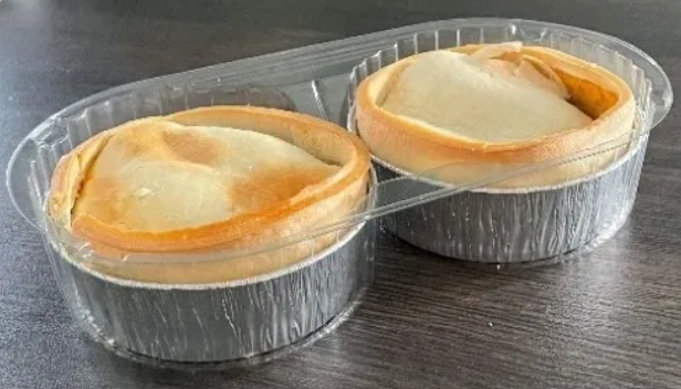 Two Round Pie Cavity Tray - 215x115x45mm (780 per case)