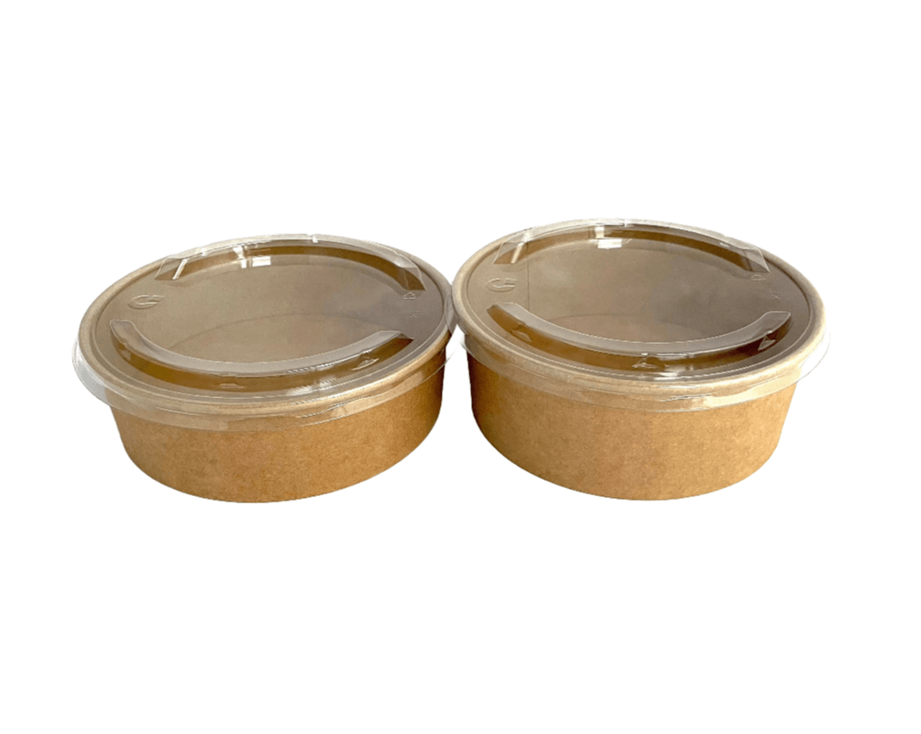 Large Kraft Bowls and Lids