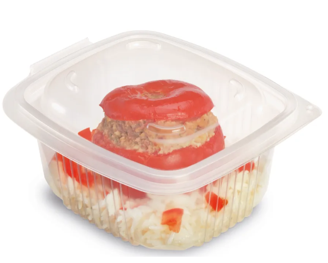 500ml Microwaveable Container with Hinge Lid (600 per case)