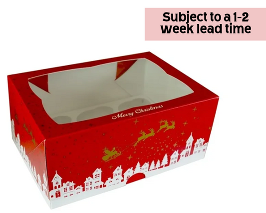 6 Cupcake Box with Window, 4" Deep (25/case)