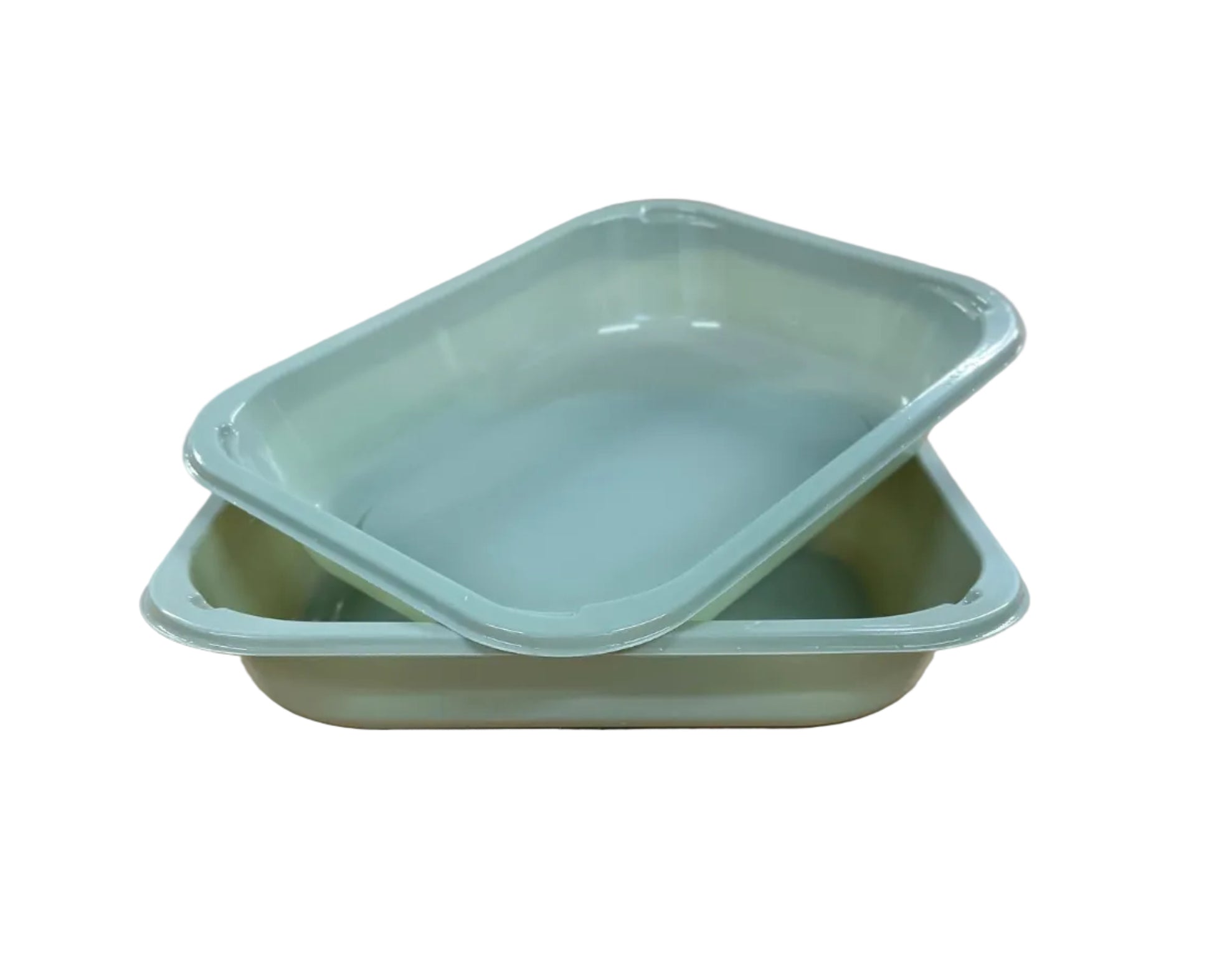 Faerch Evolve CPET ready meal tray single compartment – 200 x 155 x 35mm - Two trays sitting together 