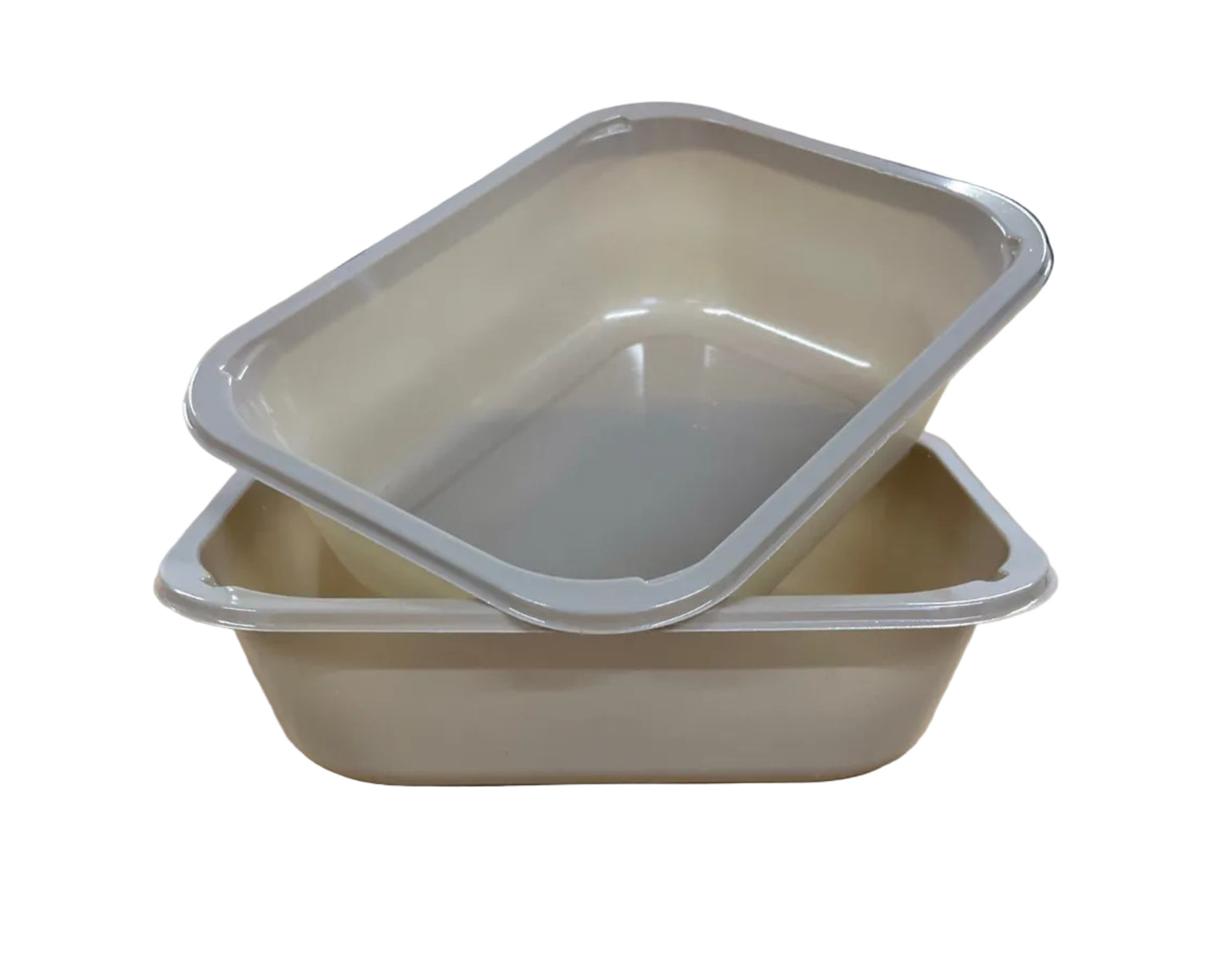 Faerch Evolve CPET ready meal tray single compartment – 200 x 155 x 55mm - two trays sitting together 