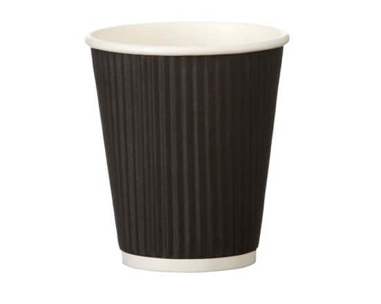 Black Ripple Coffee Cups