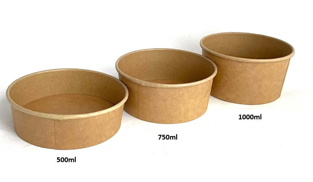 Small Kraft Bowls and Lids