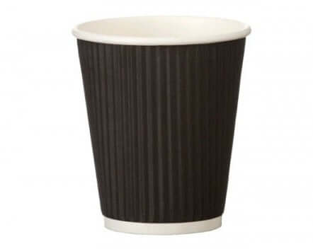 Black Ripple Coffee Cups