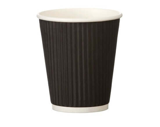 Black Ripple Coffee Cups